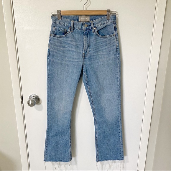 Everlane High Rise Kick Crop Jean Lightwash Blue size 26 - Picture 6 of 16